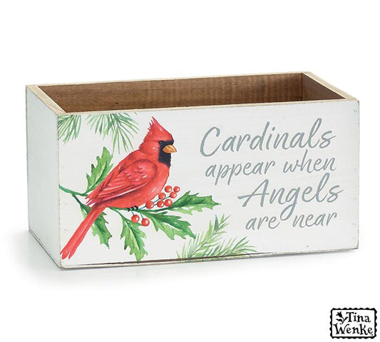 Wooden Cardinal Planter