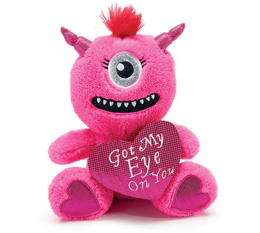Pink Valentine Monster Plush