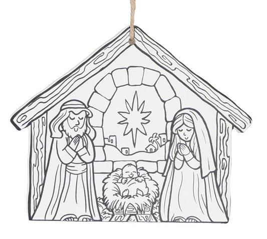 Color Me Holy Family Gift Tag