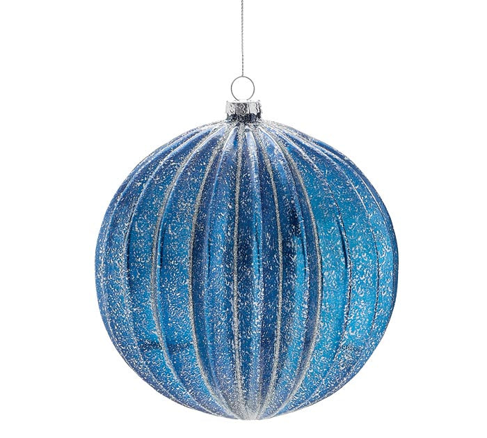 Blue Pleated Ornament