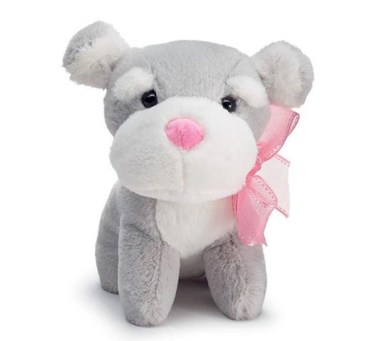 Little Pink and Grey Puppy Plush