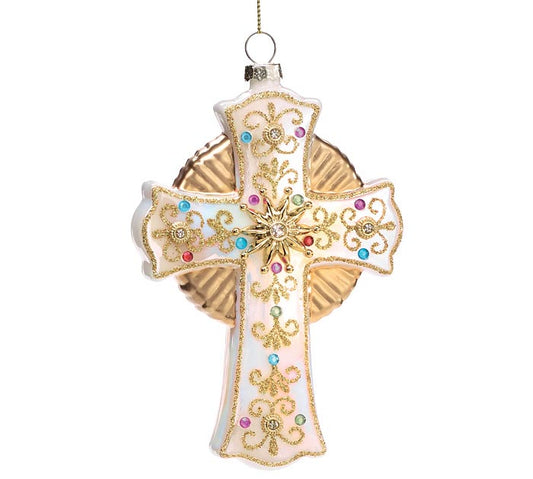 Ornate Jewel Cross Ornament