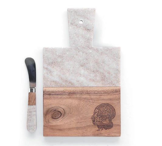 Wood & Marble Turkey Cutting Board