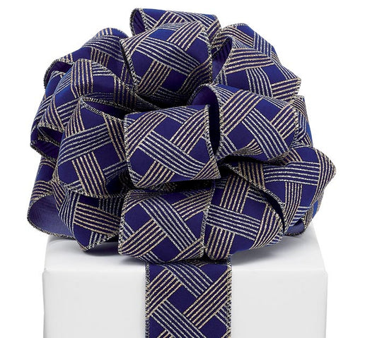 Glittered Blue Velvet Ribbon