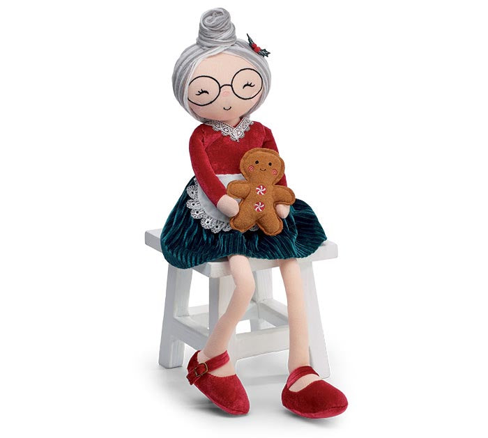 Mrs. Claus w/ Gingerbread Shelf Sitter