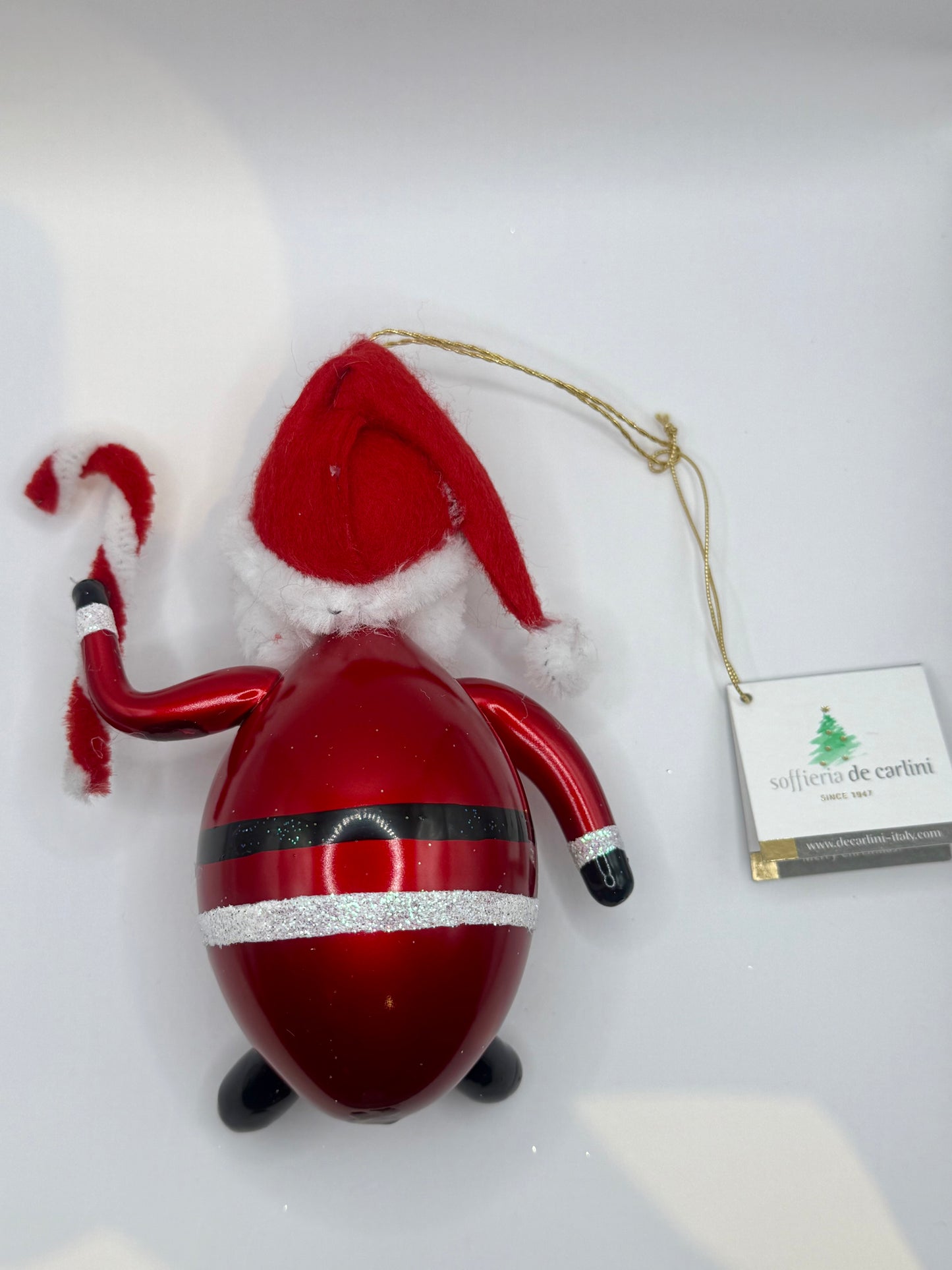 De Carlini Santa Claus with Peppermint Stick