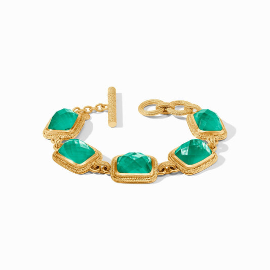 Julie Vos Cheval Stone Bracelet- Iridescent Emerald