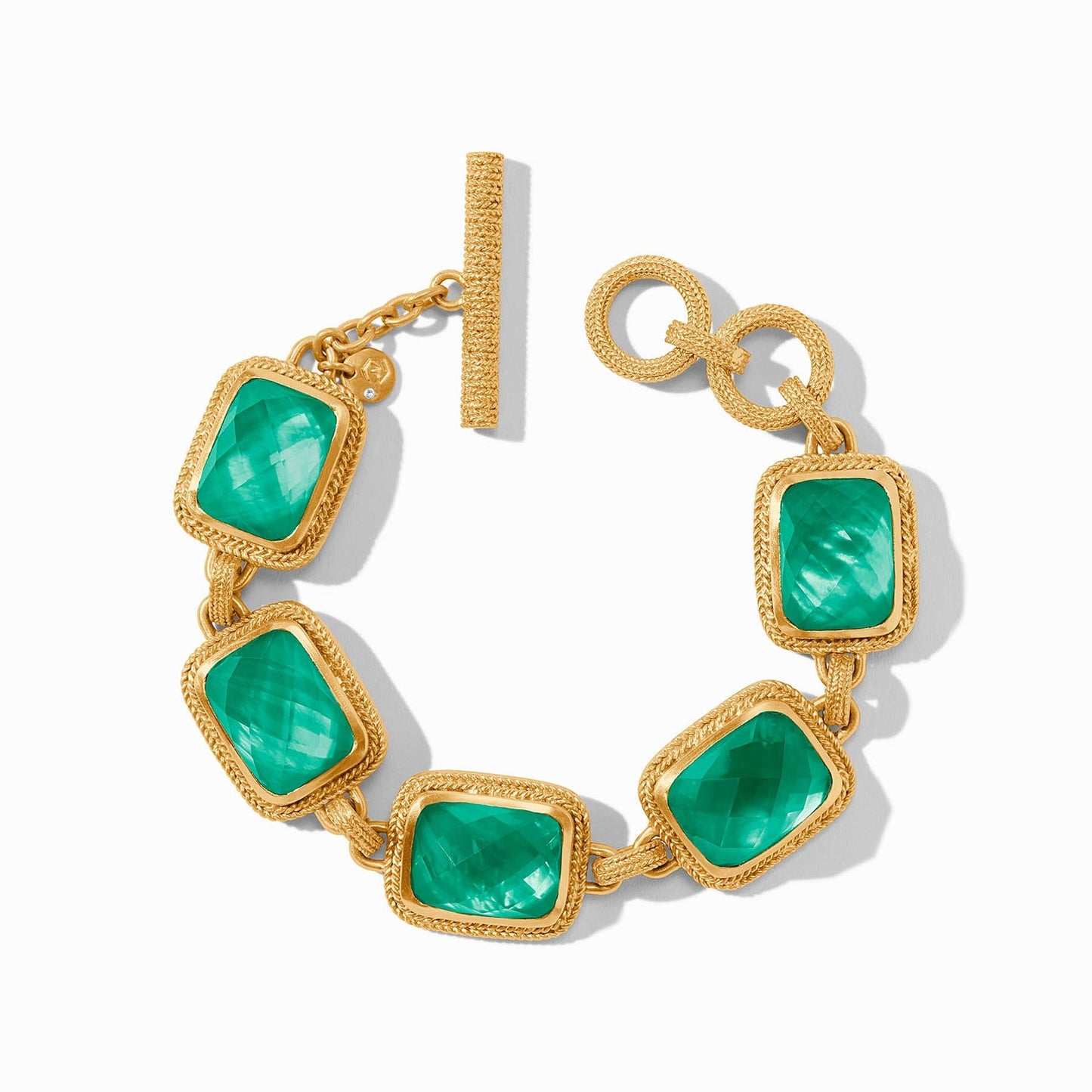 Julie Vos Cheval Stone Bracelet- Iridescent Emerald