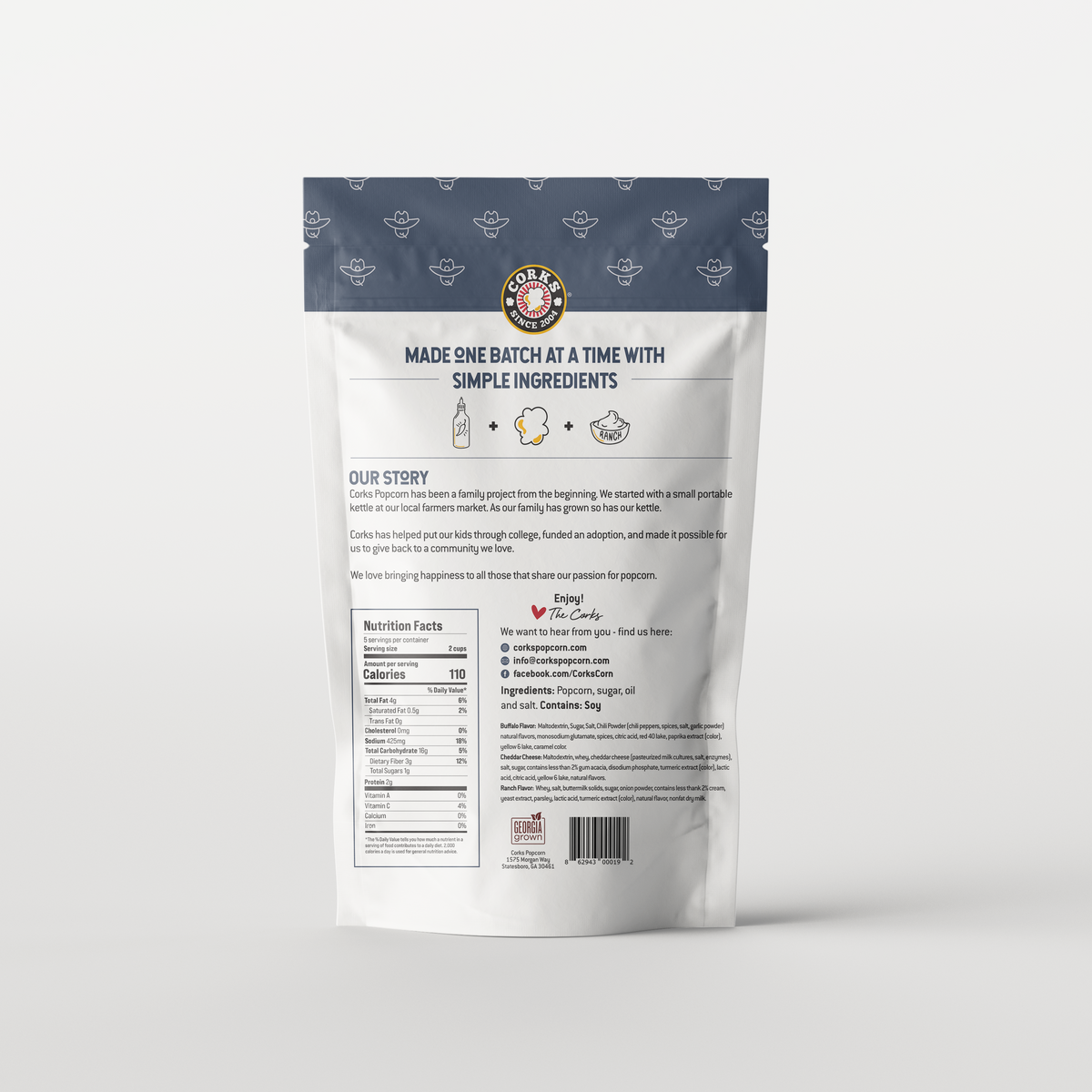 Corks Buffalo Ranch Popcorn