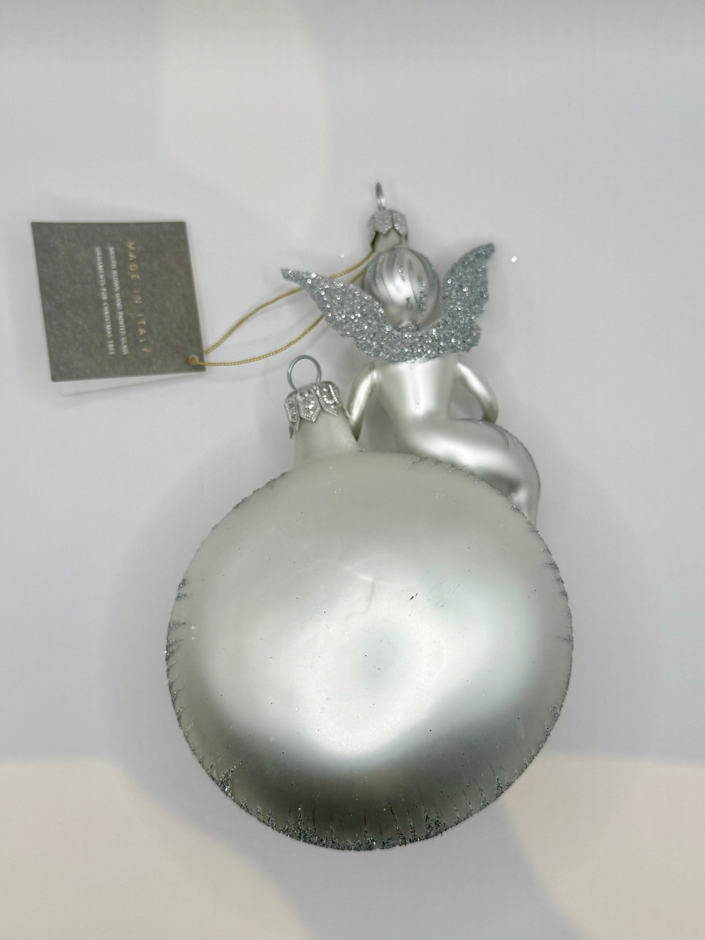 De Carlini Moon Face with Angel (Silver)