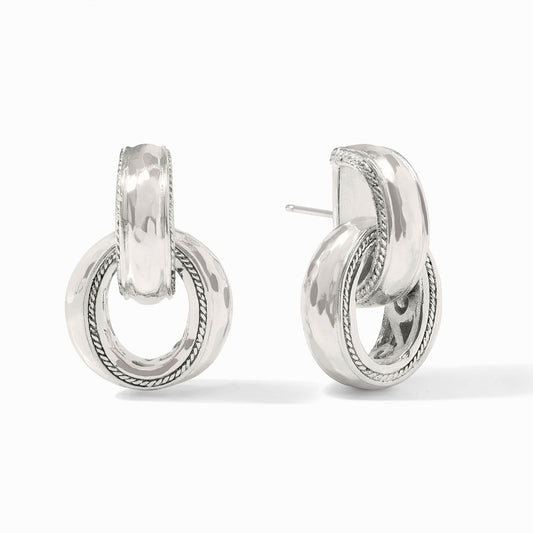 Julie Vos SILVER Cannes Doorknocker Earring