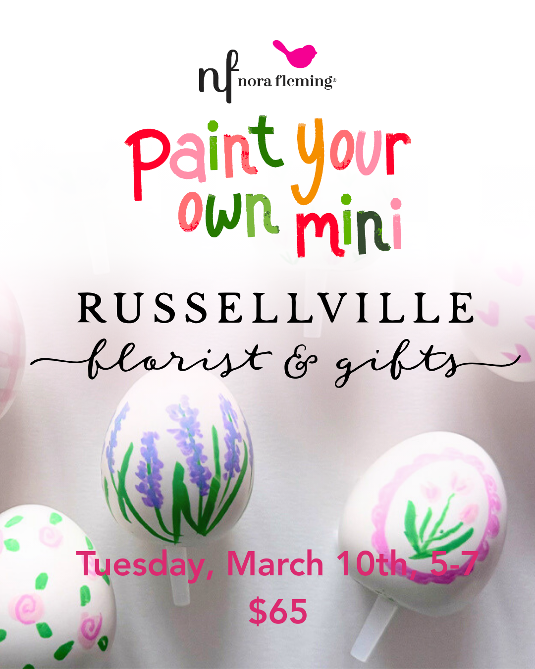 Nora Fleming Spring Paint Your Own Mini Party