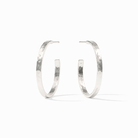 Julie Vos SILVER Crescent Hoop Earring