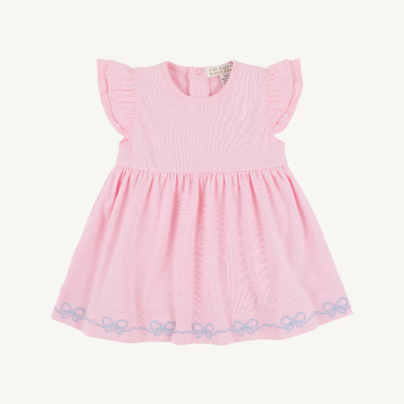 TBBC Daisy's Diaper Cover Dress - Peir Party Pink Bows
