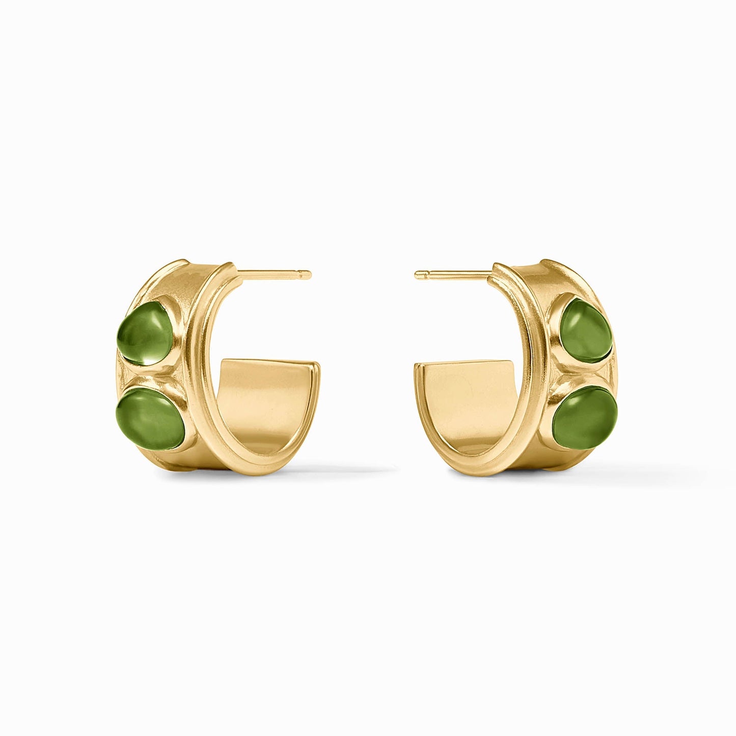 Julie Vos Dolce Stone Hoop - Palmetto Green