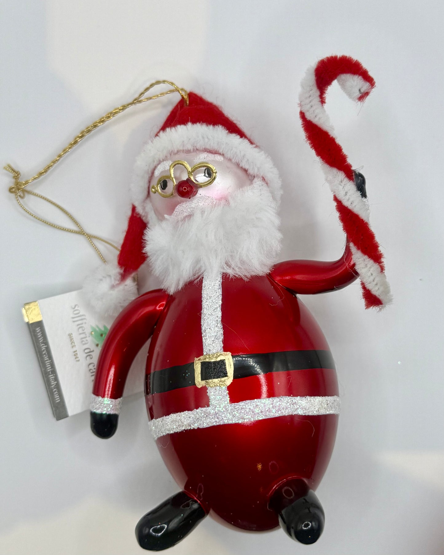 De Carlini Santa Claus with Peppermint Stick