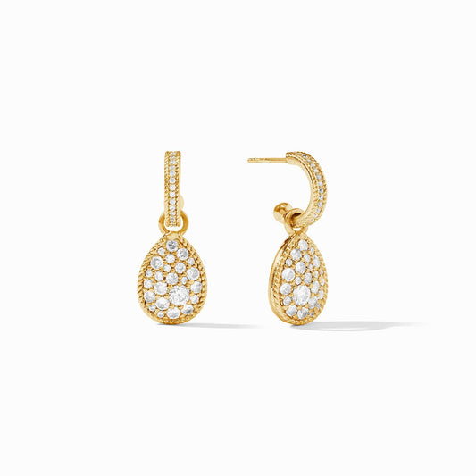 Julie Vos Luna Teardrop Hoop and Charm Earring