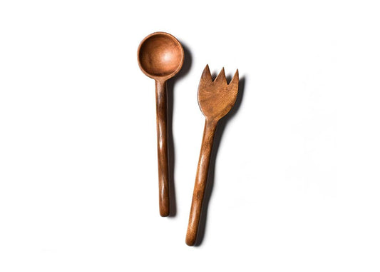 Coton Colors Fundamental Wood Salad Server Set