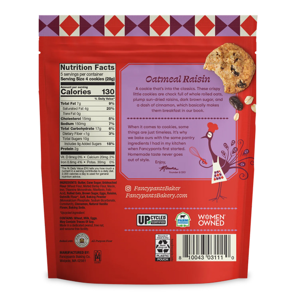 Fancypants Baking Co. Oatmeal Raisin Cookies