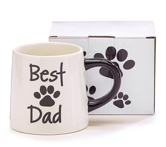 Best Dad Paw Print Cup