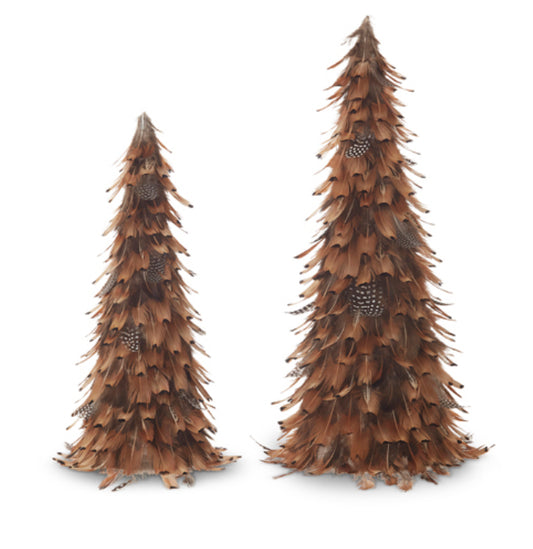 Natural Feather Trees (set of 2)