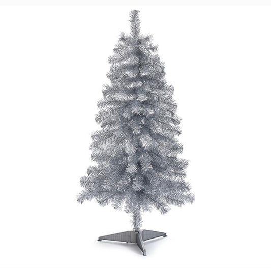 SILVER TINSEL CHRISTMAS TREE-4 FOOT