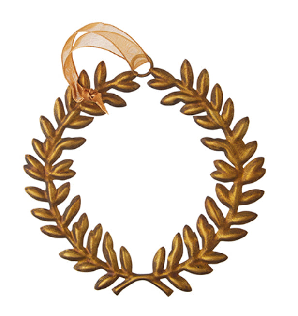 Gold Laurel Leaf Ornament