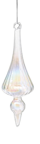 IRIDESCENT GLASS FINIAL ORNAMENT