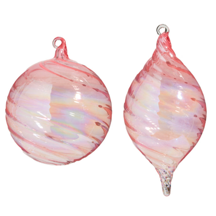 Pink Blown Glass Ornament