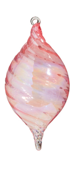 Pink Blown Glass Ornament