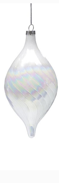 WHITE SWIRL ORNAMENT