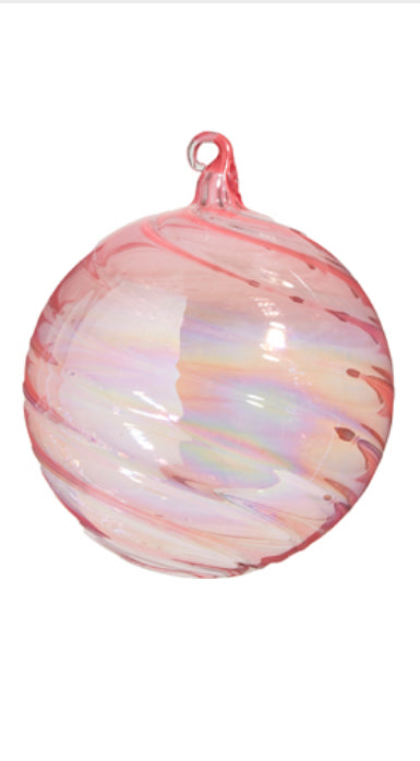 Pink Blown Glass Ornament