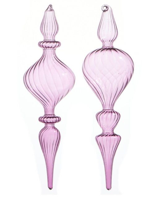 AMETHYST BLOWN GLASS FINIAL ORNAMENT