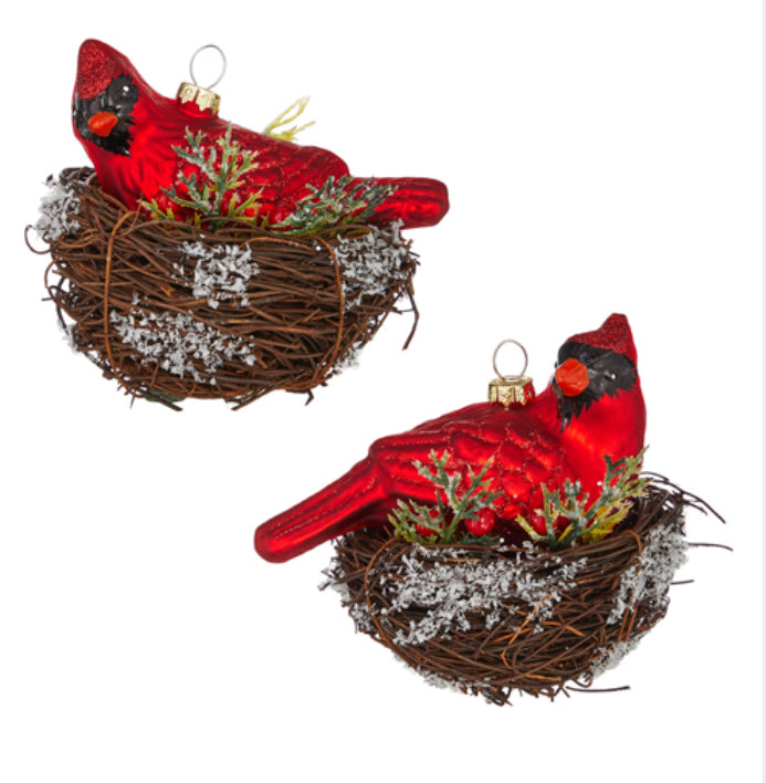 Cardinal in Nest Ornament