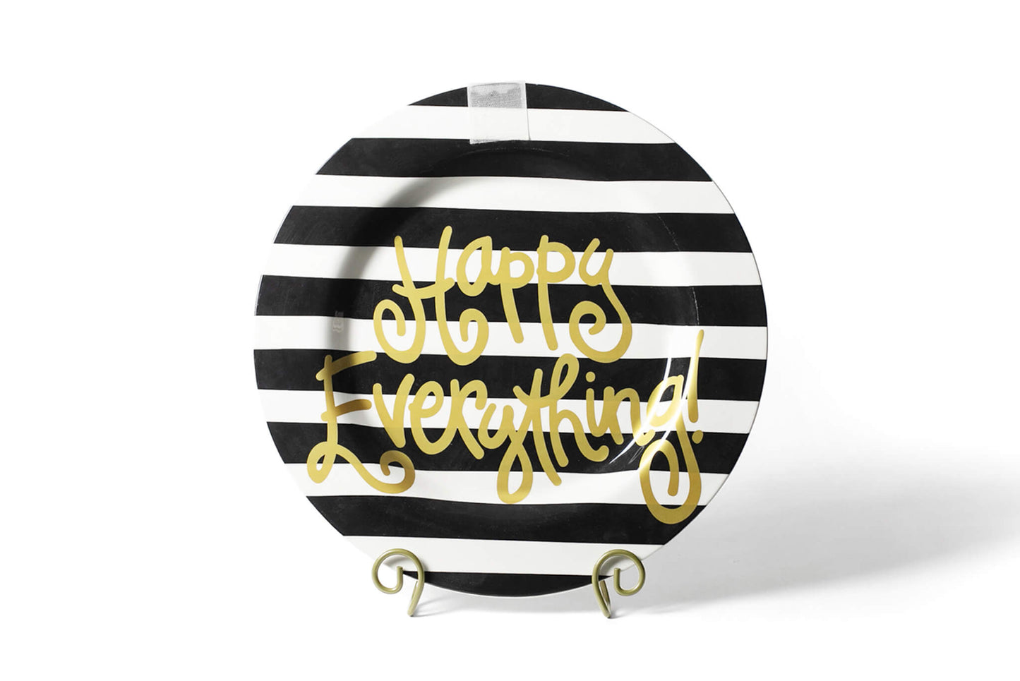 Happy Everything Black Stripe Big Platter