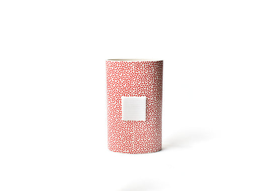 Happy Everything Red Small Dot Big Oval Vase