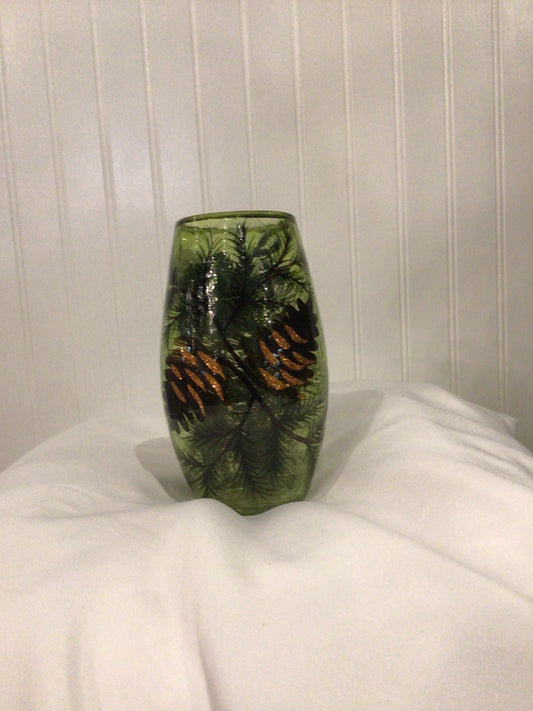 Whispering Pines Small Pre-Lit Vase