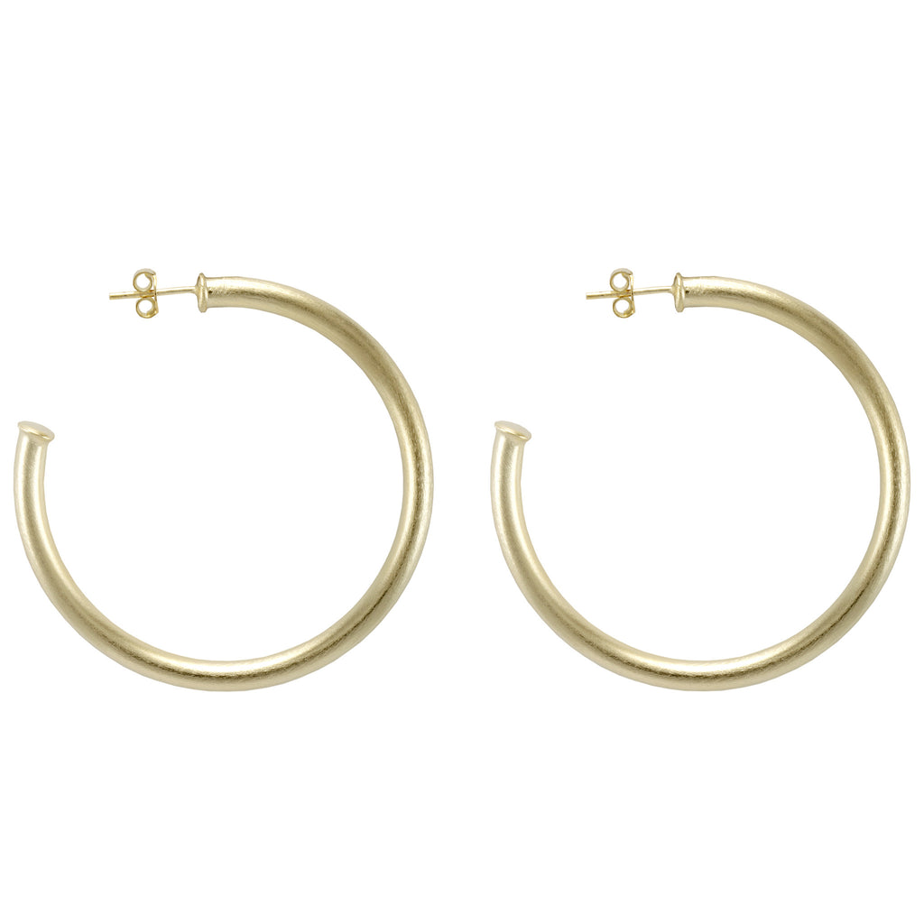 Sheila Fajl Small Everybody's Favorite Hoops/Brushed Gold