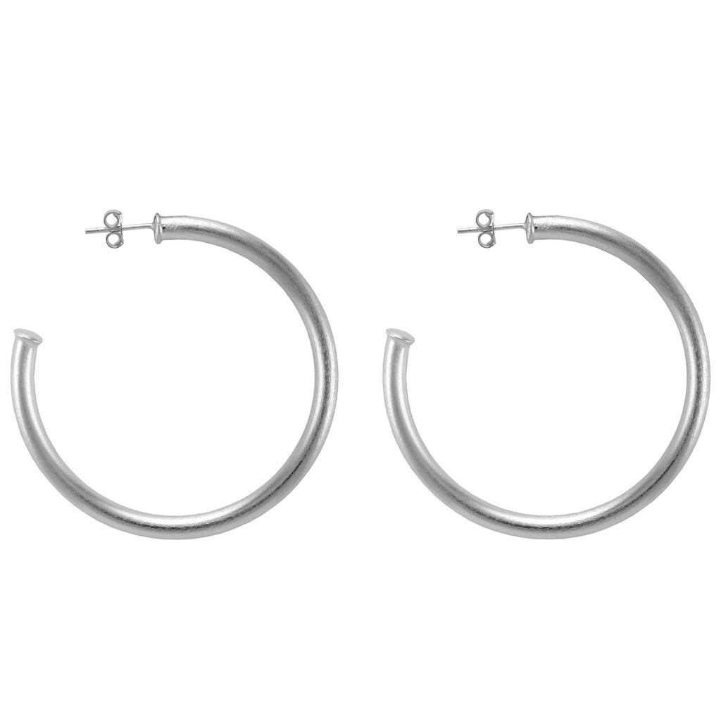 Sheila Fajl Small Everybody's Favorite Hoops/Brushed Silver