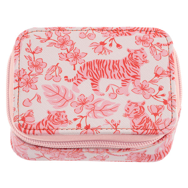 Tiger Toile Travel Pill Case