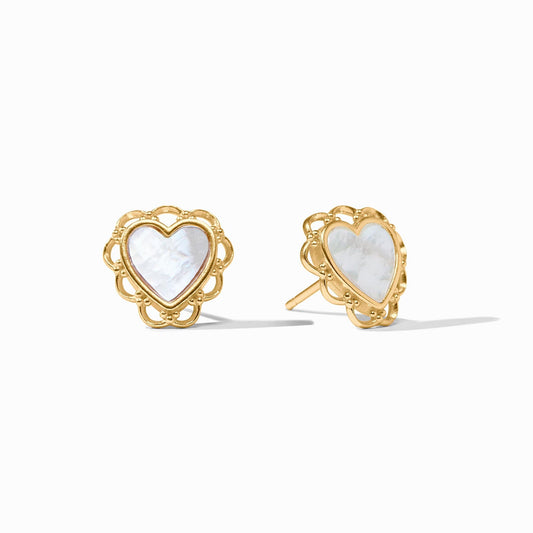 Julie Vos Lace Heart Stud