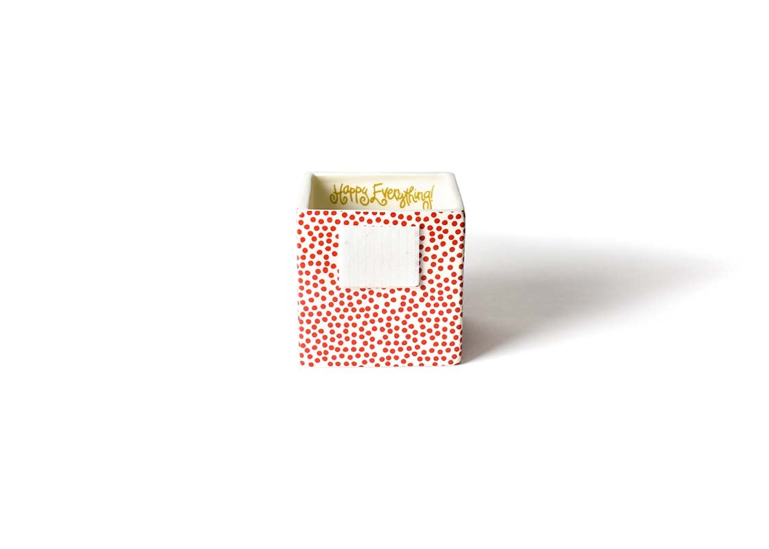 Happy Everything Red Small Dot Mini Nesting Cube Small