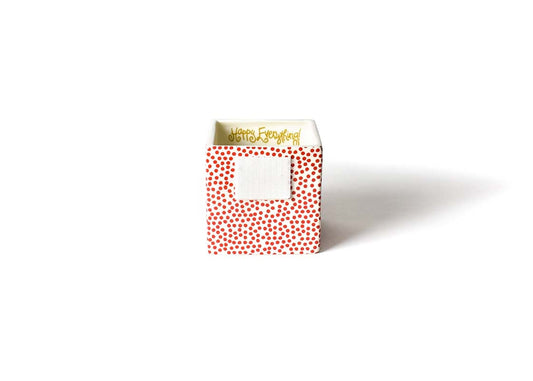 Happy Everything Red Small Dot Mini Nesting Cube Small