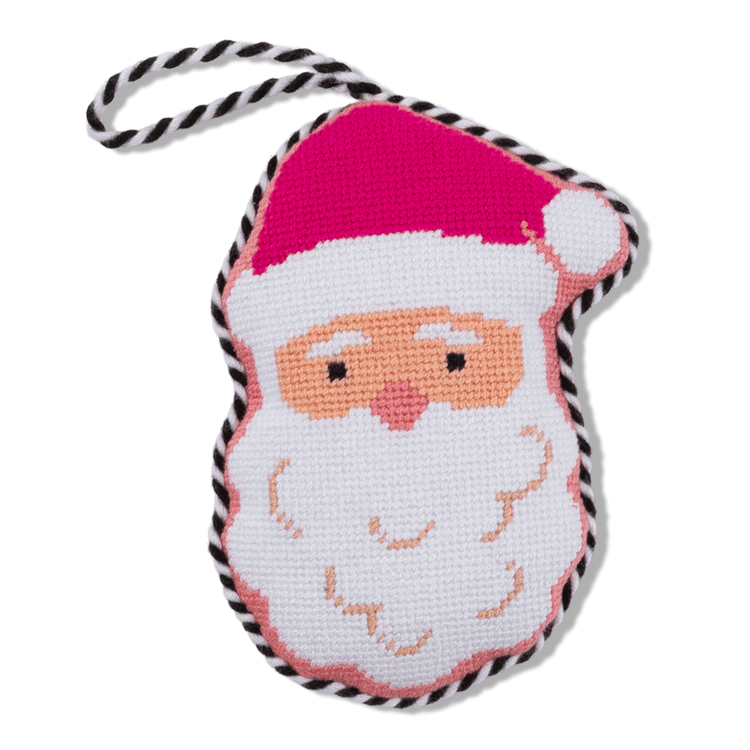 Needlepoint Santa Ornament