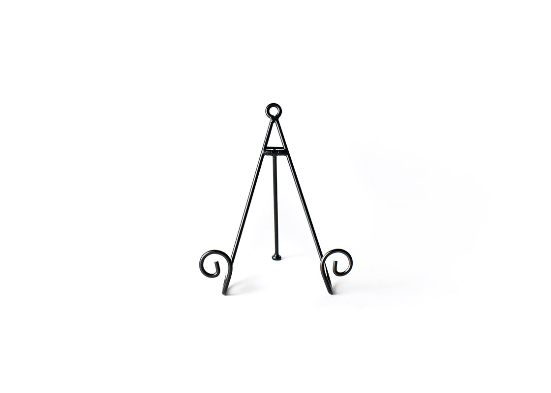 Happy Everything Medium Swirl Black Plate Stand