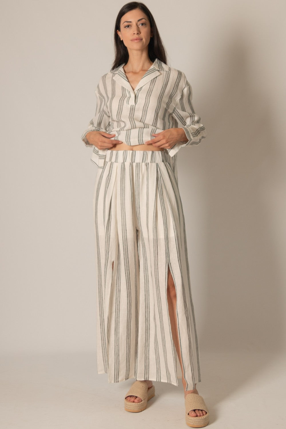 Wide Leg Linen Pant