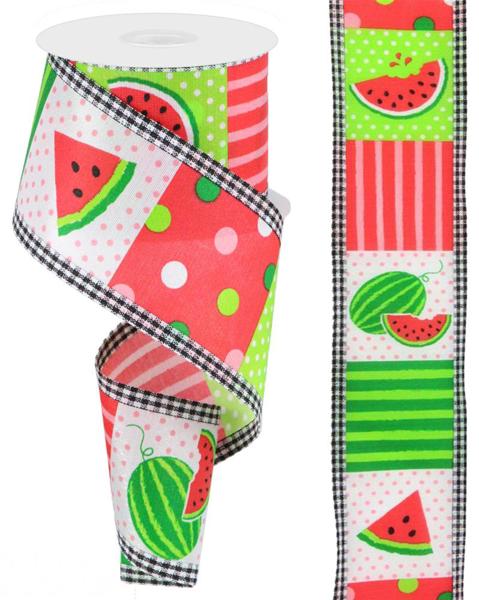 Gingham Watermelon Ribbon