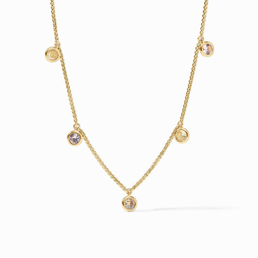 Julie Vos Rainbow Delicate Charm Necklace - Champagne