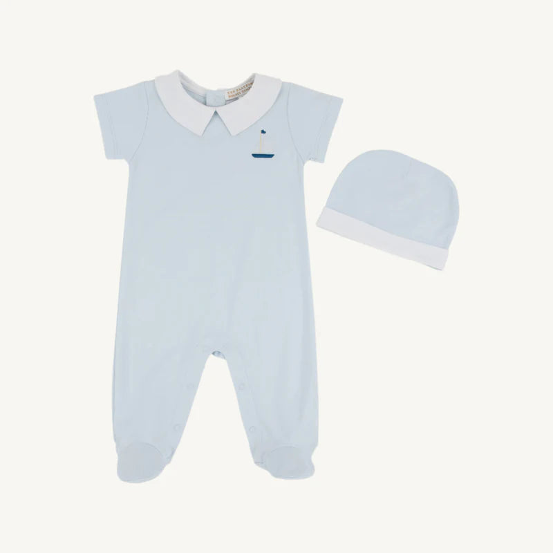 TBBC Short Sleeve Rock Me Romper - Buckhead Blue Boat