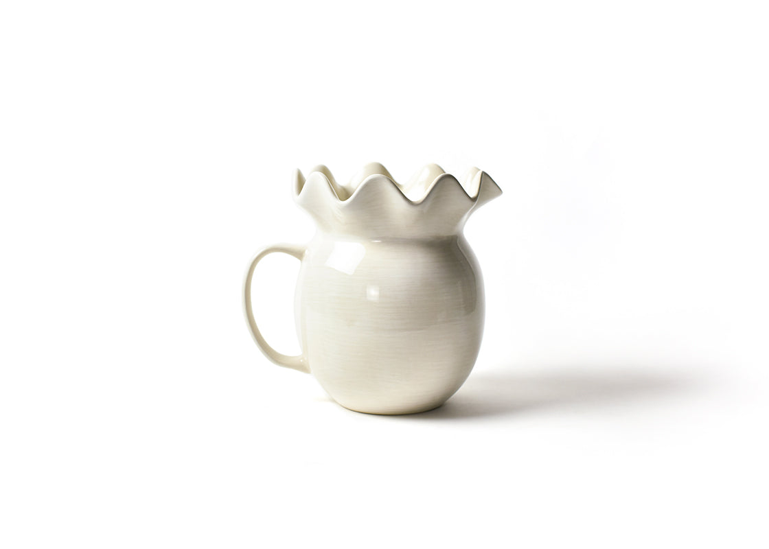 Coton Colors Signature White Ruffle Pitcher